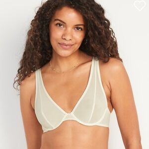 Old Navy Mesh Unlined Underwire Plunge Bra NWT